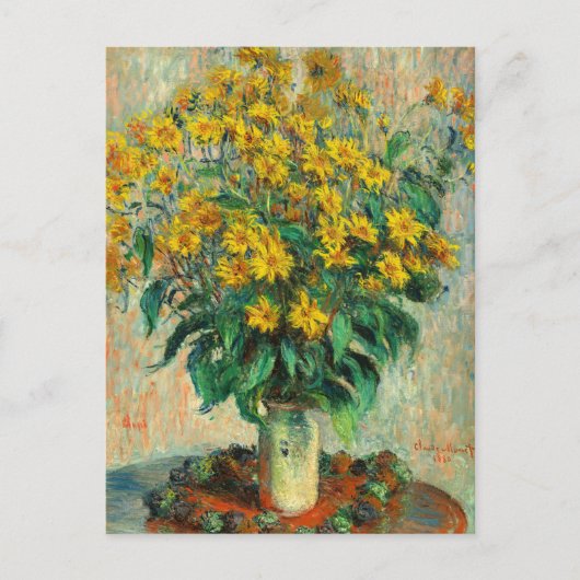 Claude Monet - Blume zu Jerusalem Artichoke Postkarte (Vorderseite)