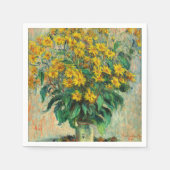 Claude Monet - Blume zu Jerusalem Artichoke Serviette (Vorderseite)