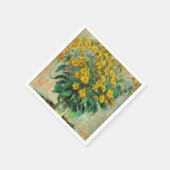 Claude Monet - Blume zu Jerusalem Artichoke Serviette (Ecke)