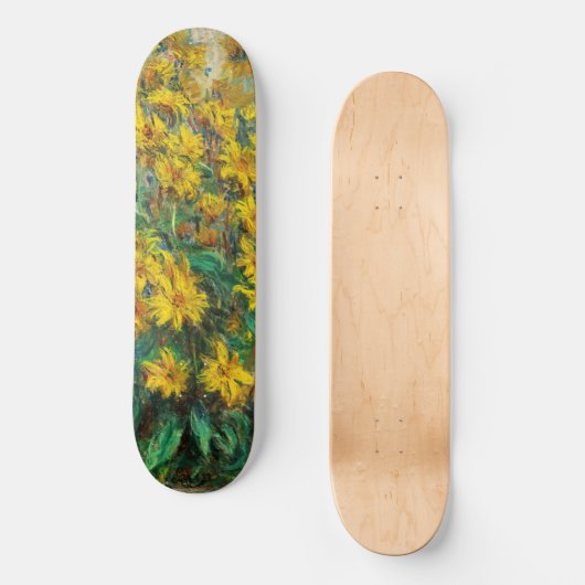 Claude Monet - Blume zu Jerusalem Artichoke Skateboard (Vorderseite)
