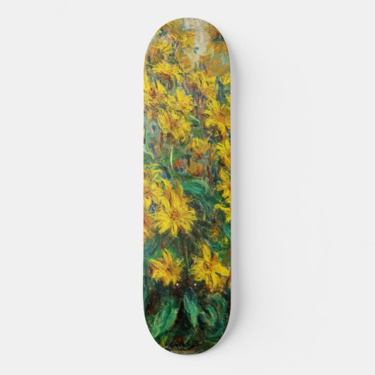 Claude Monet - Blume zu Jerusalem Artichoke Skateboard (Vorderseite)