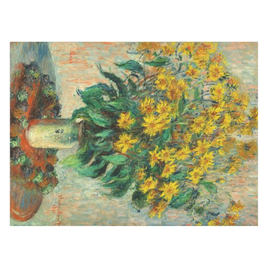 Claude Monet - Blume zu Jerusalem Artichoke Tischdecke (Vorderseite (Horizontal))