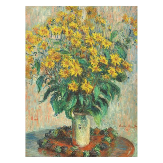 Claude Monet - Blume zu Jerusalem Artichoke Tischdecke (Vorderseite)