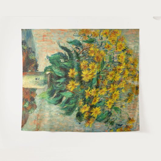 Claude Monet - Blume zu Jerusalem Artichoke Wandteppich (Vorderseite (Horizontal))