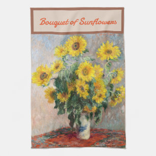 Claude Monet Blumenstrauß Sonnenblumen 1881 Kunst Geschirrtuch
