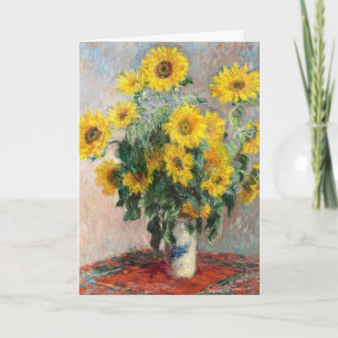 Claude Monet Blumenstrauß Sonnenblumen 1881 Kunst Karte