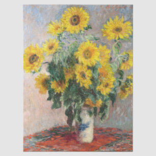 Claude Monet Blumenstrauß Sonnenblumen 1881 Kunst Seidenpapier