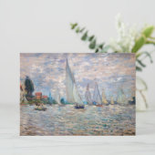 Claude Monet - Boats Regatta bei Argenteuil Dankeskarte (Stehend Vorderseite)