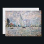 Claude Monet - Boats Regatta bei Argenteuil Dankeskarte<br><div class="desc">Die Regatta der Boote in Argenteuil / Regate a Argenteuil - Claude Monet,  Oil on Leinwand,  1874</div>