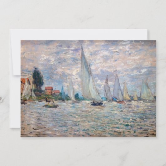 Claude Monet - Boats Regatta bei Argenteuil Einladung (Vorderseite)