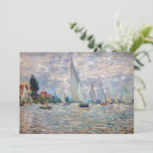 Claude Monet - Boats Regatta bei Argenteuil Einladung (Stehend Vorderseite)
