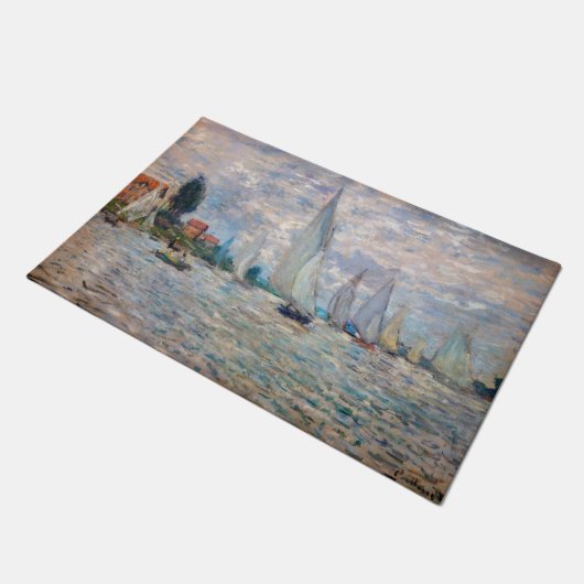 Claude Monet - Boats Regatta bei Argenteuil Fußmatte (Schrägansicht)