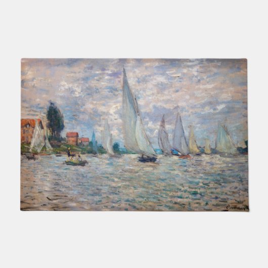 Claude Monet - Boats Regatta bei Argenteuil Fußmatte (Vorderseite)