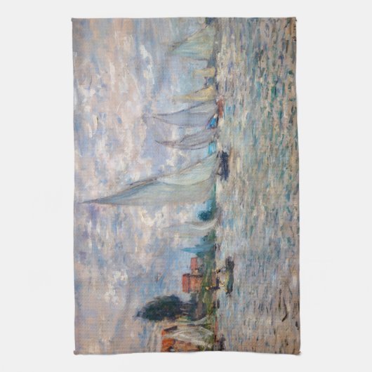 Claude Monet - Boats Regatta bei Argenteuil Geschirrtuch (Vertikal)