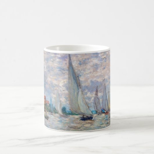 Claude Monet - Boats Regatta bei Argenteuil Kaffeetasse (Mittel)