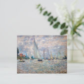 Claude Monet - Boats Regatta bei Argenteuil Postkarte (Stehend Vorderseite)