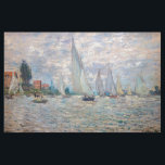 Claude Monet - Boats Regatta bei Argenteuil Stoff<br><div class="desc">Die Regatta der Boote in Argenteuil / Regate a Argenteuil - Claude Monet,  Oil on Leinwand,  1874</div>