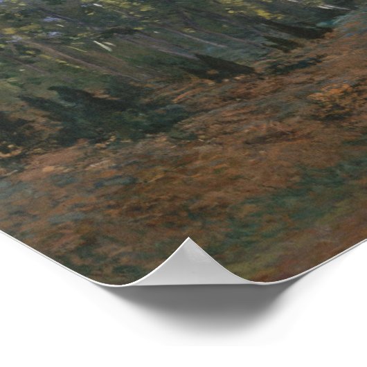 Claude Monet | Bodmer Eiche, Fontainebleau Fores Poster (Ecke)