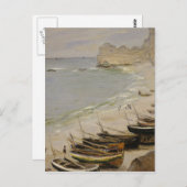 Claude Monet - Boot am Strand bei Etretat Postkarte (Vorne/Hinten)
