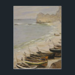 Claude Monet - Boot am Strand bei Etretat Postkarte<br><div class="desc">Claude Monet - Boot am Strand bei Etretat</div>