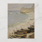 Claude Monet - Boot am Strand bei Etretat Postkarte (Vorderseite)