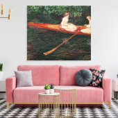 Claude Monet | Boot auf dem Fluss Epte Leinwanddruck (Insitu (Wohnzimmer))