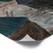 Claude Monet - Boote am Strand bei Etretat Poster (Ecke)