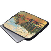 Claude Monet, Boote in Zaandam, Laptopschutzhülle (Vorne Knopf)