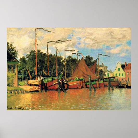 Claude Monet, Boote in Zaandam, Poster (Vorne)