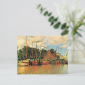 Claude Monet, Boote in Zaandam, Postkarte (Stehend Vorderseite)
