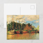 Claude Monet, Boote in Zaandam, Postkarte (Vorne/Hinten)