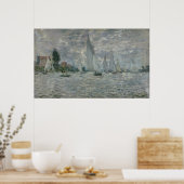 Claude Monet | Boote oder Regatta in Argenteuil Poster (Küche)