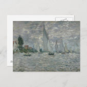 Claude Monet | Boote oder Regatta in Argenteuil Postkarte (Vorne/Hinten)