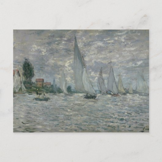 Claude Monet | Boote oder Regatta in Argenteuil Postkarte (Vorderseite)