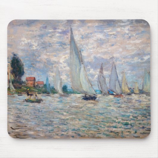 Claude Monet - Boote Regatta in Argenteuil Mousepad (Vorne)