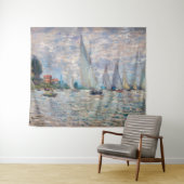 Claude Monet - Boote Regatta in Argenteuil Wandteppich (Beispiel (Horizontal))