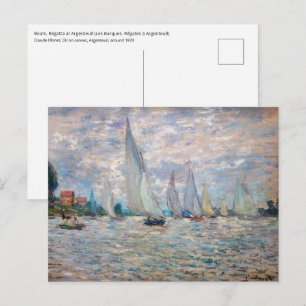 Claude Monet - Bootsregatta in Argenteuil Postkarte