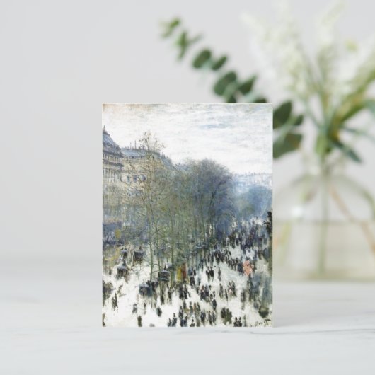 Claude Monet, Boulevard des Capucines, 1873 Öl auf Postkarte (Stehend Vorderseite)