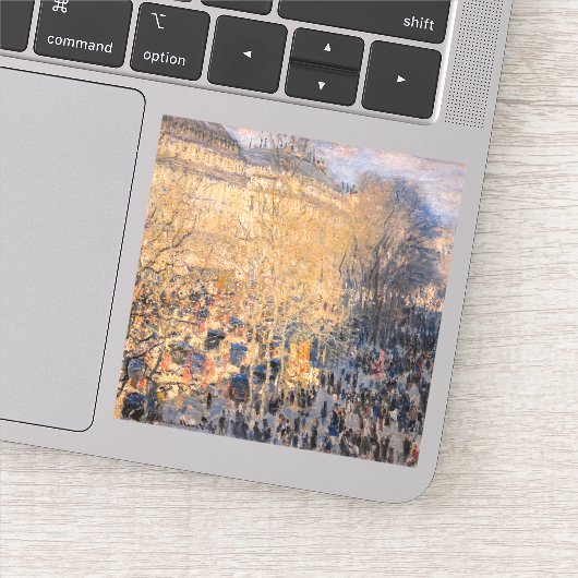 Claude Monet - Boulevard des Capucines in Paris Aufkleber (Detail)