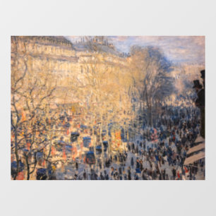 Claude Monet - Boulevard des Capucines in Paris Fensteraufkleber
