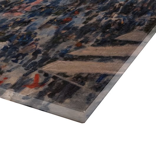 Claude Monet - Boulevard des Capucines in Paris Schneidebrett (Ecke)