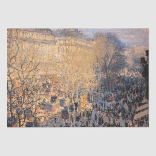 Claude Monet - Boulevard des Capucines in Paris Seidenpapier (Vorderseite)