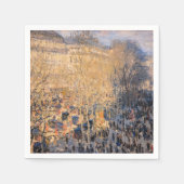 Claude Monet - Boulevard des Capucines in Paris Serviette (Vorderseite)