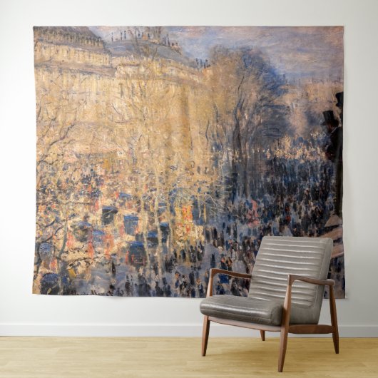 Claude Monet - Boulevard des Capucines in Paris Wandteppich (Beispiel (Horizontal))