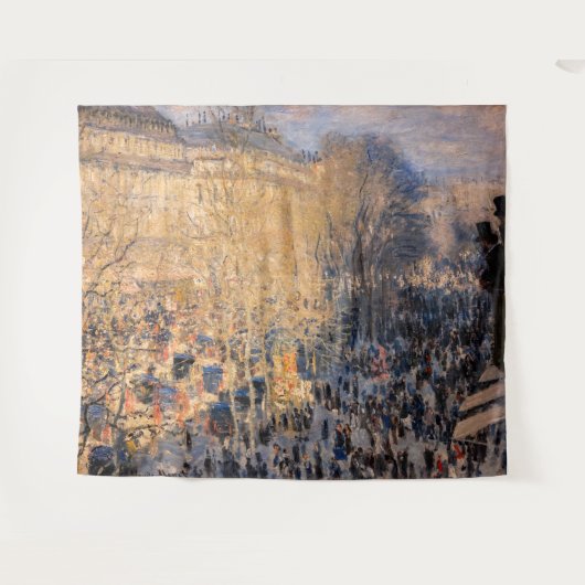 Claude Monet - Boulevard des Capucines in Paris Wandteppich (Vorderseite (Horizontal))