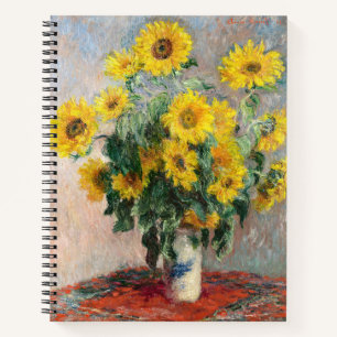 Claude Monet Bouquet der Sonnenblumen 1881 Kunst Notizblock