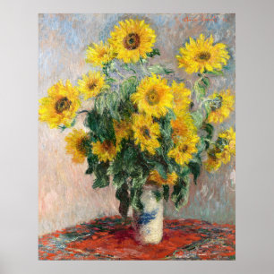 Claude Monet Bouquet der Sonnenblumen 1881 Kunst Poster