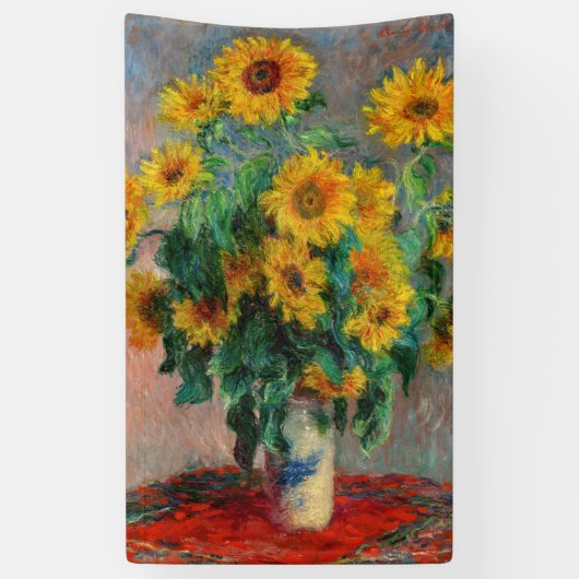 Claude Monet - Bouquet der Sonnenblumen Banner (Vertikal)