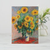 Claude Monet - Bouquet der Sonnenblumen Einladung (Stehend Vorderseite)