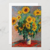Claude Monet - Bouquet der Sonnenblumen Einladung (Vorne/Hinten)